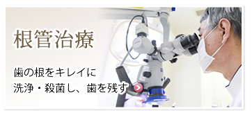 歯の根をキレイに洗浄・殺菌し、歯を残す